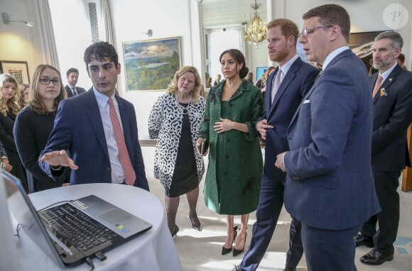 Meghan Markle et le prince Harry à la Maison du Canada le 11 mars 2019, à Londres.
