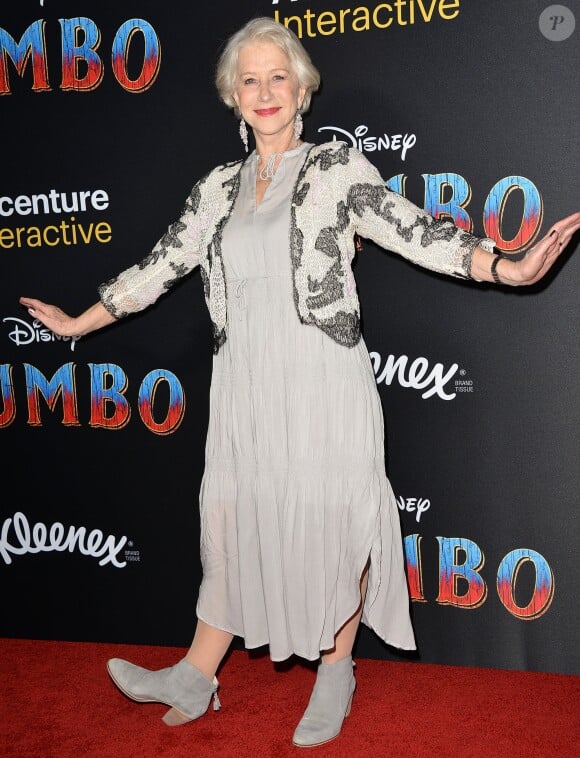 Helen Mirren à la première de Dumbo à Hollywood, Los Angeles, le 11 mars 2019