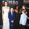 Angelina Jolie et ses enfants Zahara, Shiloh, Vivienne et Knox Jolie-Pitt à l'avant-première de Dumbo à Hollywood, Los Angeles, le 11 mars 2019.