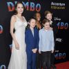 Angelina Jolie et ses enfants Zahara, Shiloh, Vivienne et Knox Jolie-Pitt à l'avant-première de Dumbo à Hollywood, Los Angeles, le 11 mars 2019.
