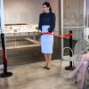 La princesse Mary de Danemark lors de l'inauguration de l'exposition "Statecraft" à Houston, à l'occasion de son voyage de trois jours au Texas, accompagnée d'une délégation culturelle danoise. Le 13 mars 2019.