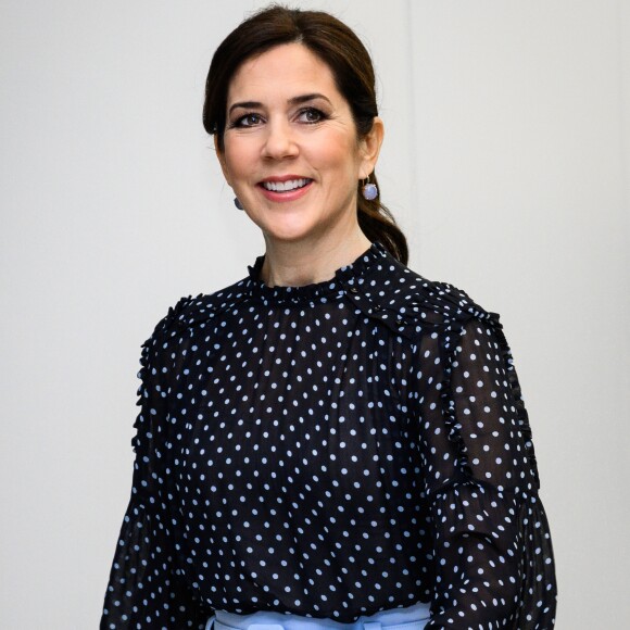 La princesse Mary de Danemark au Texas Medical Center à Houston, à l'occasion de son voyage de trois jours au Texas, sur l'innovation énergétique danoise, le 13 mars 2019