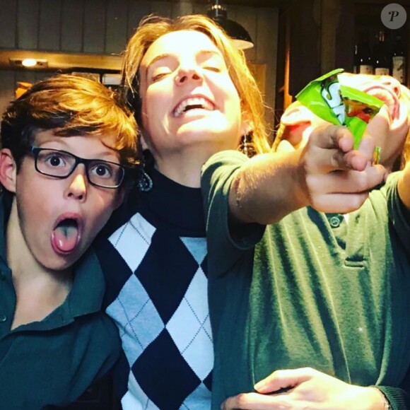 Tessy de Luxembourg (Tessy Antony) s'amusant avec ses fils Gabriel et Noah. Photo Instagram Tessy de Luxembourg.