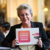 Françoise Laborde lors de la signature au ministère de la Culture de la Charte PFDM " Pour les femmes dans les médias ", contre le harcèlement et les agissements sexistes dans les médias le 13 mars 2019. ©Cyril Moreau / Bestimage