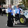 Exclusif - Sophie Tapie et Kiera Chaplin (Gazelle 216) - Départ officiel de la 29ème édition du Rallye Aïcha des Gazelles sur la Promenade des Anglais à Nice, le 16 mars 2019. Le Rallye Aïcha des Gazelles du Maroc est le seul Rallye-Raid hors-piste 100% féminin au monde. © Bruno Bebert / Bestimage