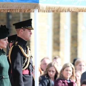 Le Prince William et Kate Middleton, duchesse de Cambridge, lors de la parade de la Saint Patrick dans le quartier de Hounslow à Londres le 17 mars 2019.