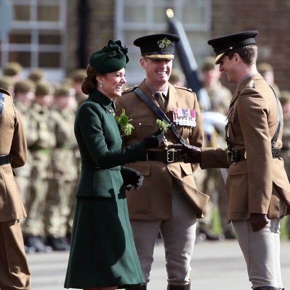 Le Prince William et Kate Middleton, duchesse de Cambridge, lors de la parade de la Saint Patrick dans le quartier de Hounslow à Londres le 17 mars 2019.