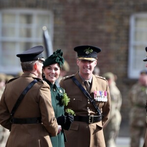 Le Prince William et Kate Middleton, duchesse de Cambridge, lors de la parade de la Saint Patrick dans le quartier de Hounslow à Londres le 17 mars 2019.