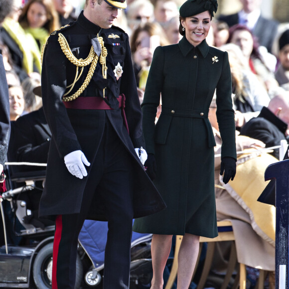 Le prince William, duc de Cambridge, Catherine Kate Middleto lors de la parade de la Saint Patrick dans le quartier de Hounslow à Londres le 17 mars 2019.