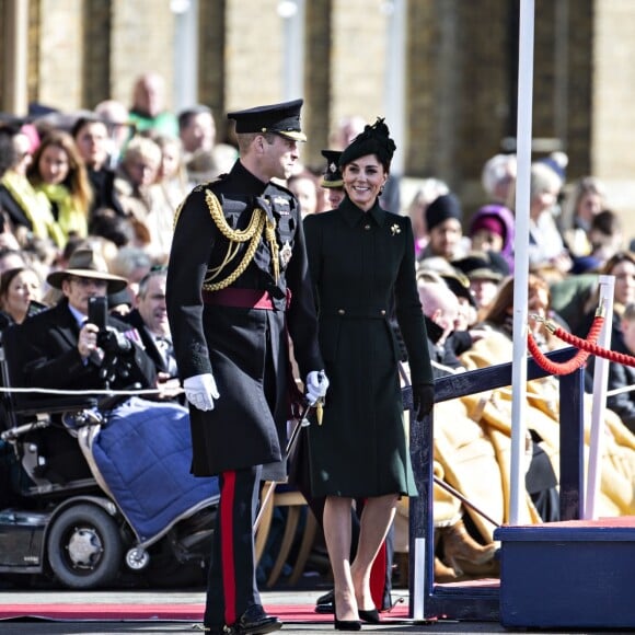 Le prince William, duc de Cambridge, Catherine Kate Middleto lors de la parade de la Saint Patrick dans le quartier de Hounslow à Londres le 17 mars 2019.