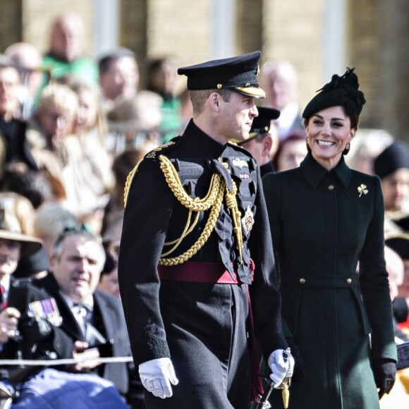 Le prince William, duc de Cambridge, Catherine Kate Middleto lors de la parade de la Saint Patrick dans le quartier de Hounslow à Londres le 17 mars 2019.