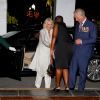 Le prince Charles, prince de Galles, et Camilla Parker Bowles, duchesse de Cornouailles, assistent à une réception à la résidence du Premier ministre au palais Ilaro Court à Bridgetown, la Barbade, le 19 mars 2019.