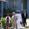 Le prince Charles, prince de Galles, visite le village de Soroptimist, à Bridgetown, la Barbade, le 19 mars 2019.