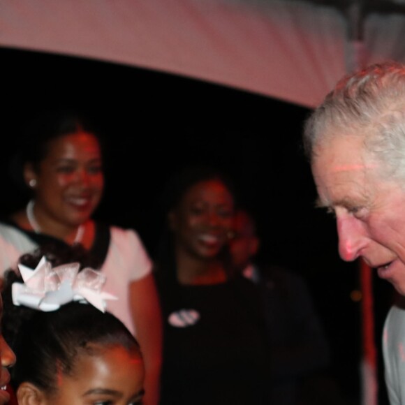 Le prince Charles, prince de Galles, arrive à la réception du gouverneur général, à l'hôtel Serenity, Coconut Bay, à Sainte-Lucie, le 17 mars 2019, lors de sa tournée de 13 jours dans les Caraïbes.