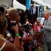 Le prince Charles, prince de Galles, assiste à une cérémonie officielle de bienvenue au stade de Sainte-Lucie, le 17 mars 2019, lors de sa tournée de 13 jours dans les Caraïbes.