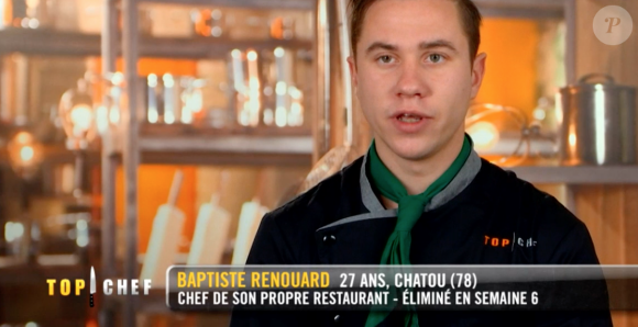 Baptiste - "Top Chef 2019" sur M6, le 27 mars 2019.