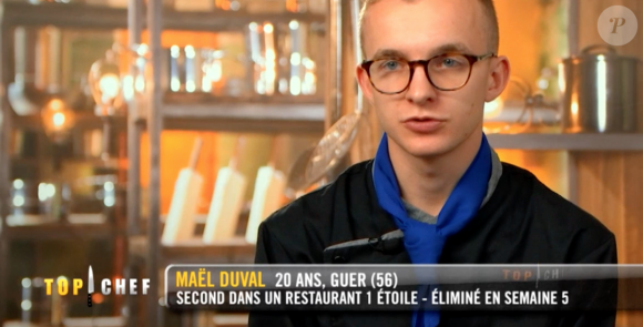 Maël - "Top Chef 2019" sur M6, le 27 mars 2019.