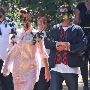 Katy Perry et Orlando Bloom - Les célébrités ont assisté à la messe dominicale en musique de Kanye West à Los Angeles. Le 24 mars 2019.