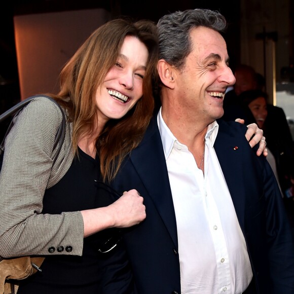 Nicolas Sarkozy et sa femme Carla Bruni-Sarkozy sont allés diner au restaurant "La Petite Maison" après avoir participé aux Journées d'études du Parti Populaire Européen à l'hôtel Méridien à Nice, le 1er juin 2016. © Bruno Bebert/Bestimage