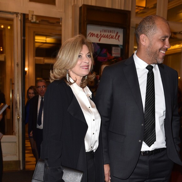 Valérie Trierweiler et son compagnon Romain Magellan - Gala d'Enfance Majuscule donné au profit de l'enfance maltraitée à la salle Gaveau à Paris, le 25 mars 2019. © Giancarlo Gorassini/Bestimage