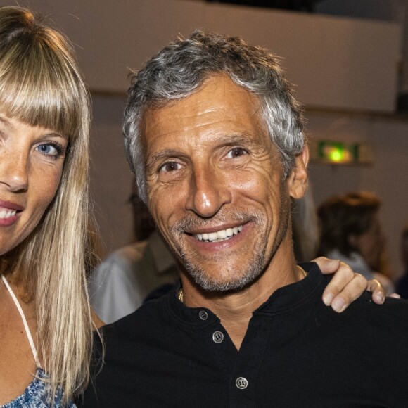 Exclusif - Nagui et sa femme Mélanie Page - Festival de Ramatuelle: Julien Clerc "La tournée des cinquante ans" à Ramatuelle, France, le 8 août 2018. © Cyril Bruneau/Festival de Ramatuelle/Bestimage