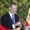 Le roi Felipe VI et la reine Letizia d'Espagne - Le couple royal d'Espagne lors du dîner de gala en leur honneur au Centre culturel Kirchner à Buenos Aires. Le 25 mars 2019.