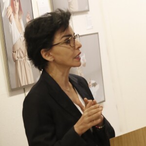 Hélène Bizot, créatrice de l'association et initiatrice du projet - Rachida Dati lors de l'inauguration de l'exposition photographique de l'association "Aux larmes citoyennes" à la mairie du 7ème arrondissement de Paris le 7 mars 2019. © Alain Guizard / Bestimage