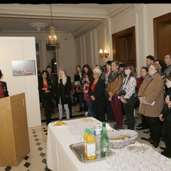 Rachida Dati lors de l'inauguration de l'exposition photographique de l'association "Aux larmes citoyennes" à la mairie du 7ème arrondissement de Paris le 7 mars 2019. © Alain Guizard / Bestimage