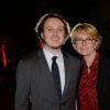 Exclusif - Claude Chirac et son fils Martin Rey-Chirac lors de la soirée de gala au profit de la fondation Pompidou, organisé et financé par Olivier et Natacha Dassault ainsi que Monique Pozzo Di Borgo, à l'hôtel Marcel Dassault à Paris, France, le 28 mars 2019. © Rachid Bellak-LMS/Bestimage