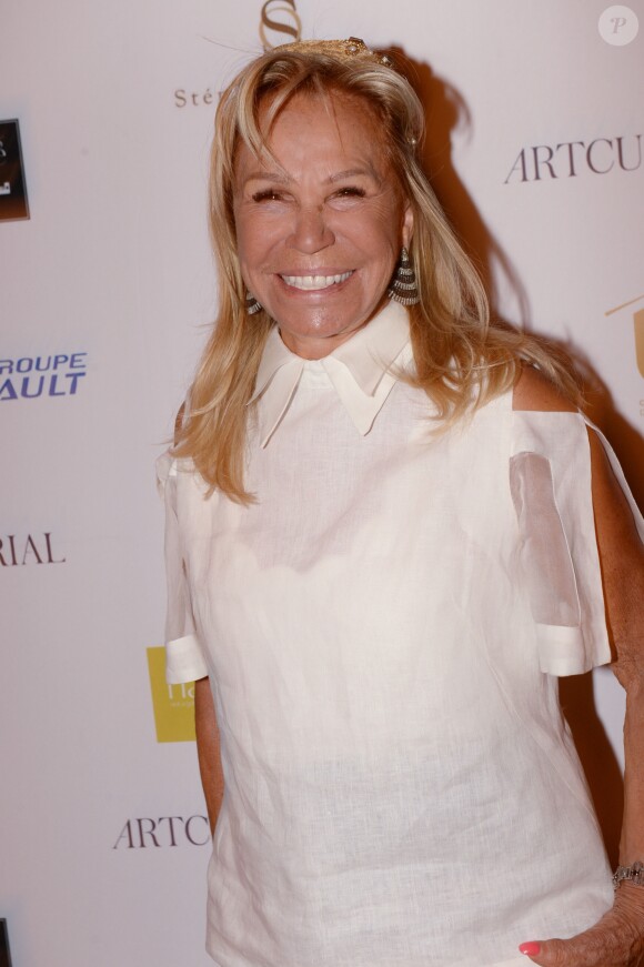 Exclusif - Monique Pozzo Di Borgo lors de la soirée de gala au profit de la fondation Pompidou, organisé et financé par Olivier et Natacha Dassault ainsi que Monique Pozzo Di Borgo, à l'hôtel Marcel Dassault à Paris, France, le 28 mars 2019. © Rachid Bellak-LMS/Bestimage