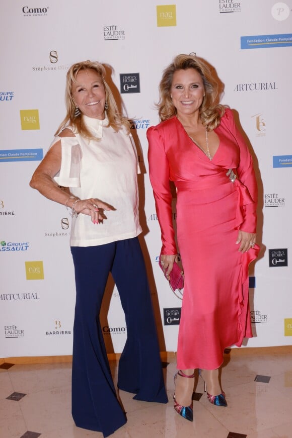 Exclusif - Natacha Nikolajevic-Dassault et Monique Pozzo Di Borgo lors de la soirée de gala au profit de la fondation Pompidou, organisé et financé par Olivier et Natacha Dassault ainsi que Monique Pozzo Di Borgo, à l'hôtel Marcel Dassault à Paris, France, le 28 mars 2019. © Rachid Bellak-LMS/Bestimage