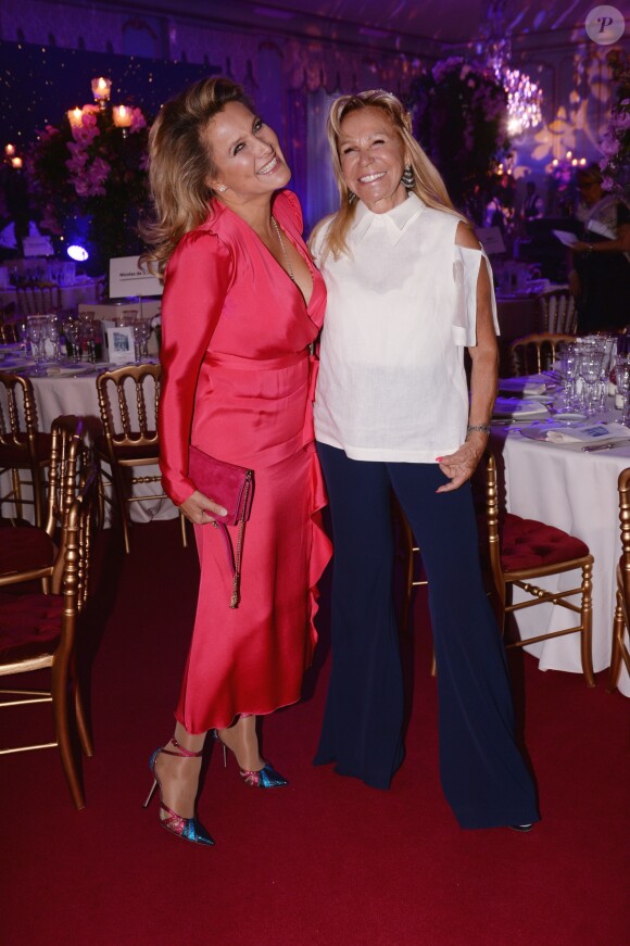 Exclusif - Natacha Nikolajevic-Dassault et Monique Pozzo Di Borgo lors de la soirée de gala au profit de la fondation Pompidou, organisé et financé par Olivier et Natacha Dassault ainsi que Monique Pozzo Di Borgo, à l'hôtel Marcel Dassault à Paris, France, le 28 mars 2019. © Rachid Bellak-LMS/Bestimage
