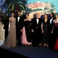 Pierre Casiraghi et sa femme Beatrice Borromeo, la princesse Caroline de Hanovre, le prince Albert II de Monaco, Carole Bouquet, Charlotte Casiraghi et son compagnon Dimitri Rassam, Andrea Casiraghi et sa femme Tatiana Santo Domingo, la princesse Alexandra de Hanovre - 65ème édition du Bal de la Rose donné au profit de la Fondation Princesse Grace sur le thème de la Riviera, une idée de K. Lagerfeld, à la Salle des Etoiles du Sporting Monte-Carlo à Monaco, le 30 mars 2019. © Jean-François Otonello / Nice Matin / Bestimage  People attend the Rose Ball 2019 to benefit the Princess Grace Foundation on March 30th, 2019 at the Sporting Monte-Carlo – Salle des Etoiles in Monaco. The theme of this year event will be the one chosen by the legendary designer K. Lagerfeld, it is "The Riviera".30/03/2019 - Monaco