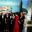 Pierre Casiraghi et sa femme Beatrice Borromeo, la princesse Caroline de Hanovre, le prince Albert II de Monaco, Carole Bouquet, Charlotte Casiraghi et son compagnon Dimitri Rassam, Andrea Casiraghi et sa femme Tatiana Santo Domingo, la princesse Alexandra de Hanovre - 65ème édition du Bal de la Rose donné au profit de la Fondation Princesse Grace sur le thème de la Riviera, une idée de K. Lagerfeld, à la Salle des Etoiles du Sporting Monte-Carlo à Monaco, le 30 mars 2019. © Jean-François Otonello / Nice Matin / Bestimage  People attend the Rose Ball 2019 to benefit the Princess Grace Foundation on March 30th, 2019 at the Sporting Monte-Carlo – Salle des Etoiles in Monaco. The theme of this year event will be the one chosen by the legendary designer K. Lagerfeld, it is "The Riviera".30/03/2019 - Monaco