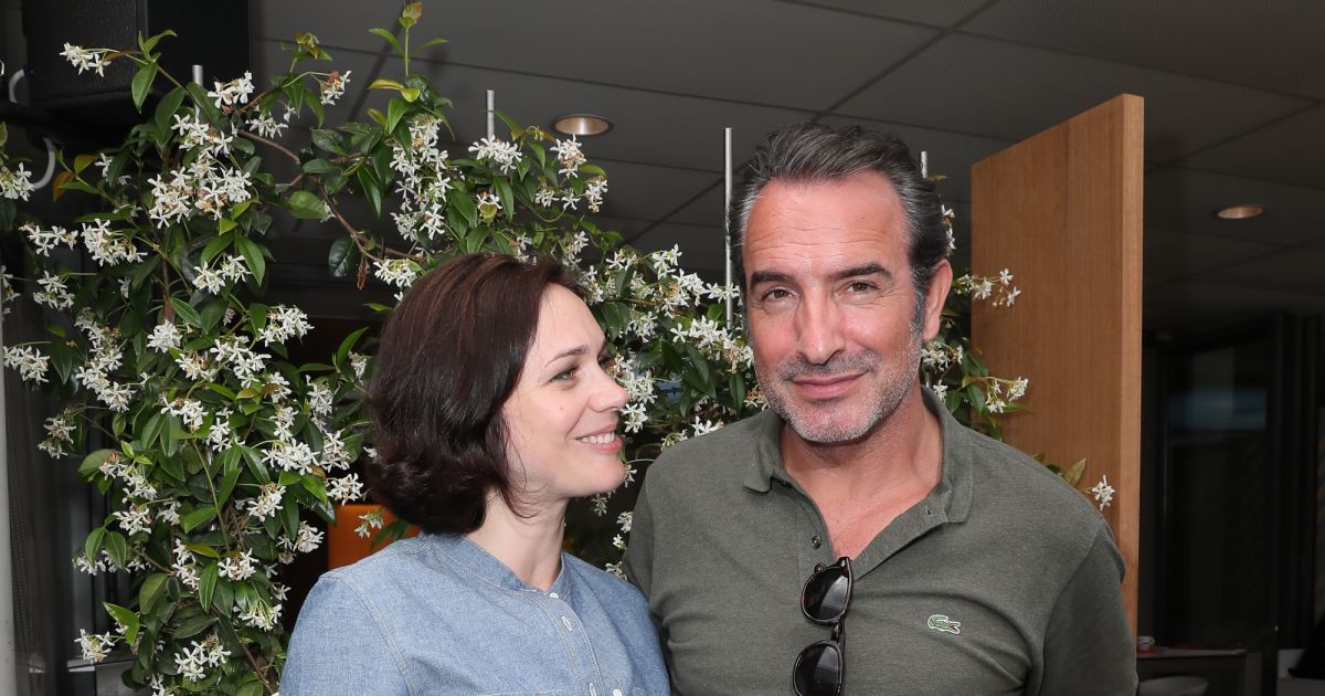 Jean Dujardin et sa femme Nathalie Péchalat au village lors des internationaux de tennis de ...