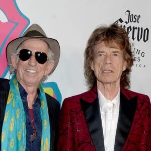 Les membres du groupe The Rolling Stones Ron Wood, Keith Richards, Mick Jagger et Charlie Watts - Ouverture de l'exposition "Rolling Stones Exhibitionism" à l'Industria Superstudio à New York le 15 novembre 2016.