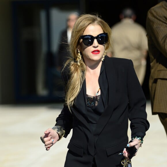 Exclusif - Lisa Marie Presley assiste aux obsèques de son grand-père, Joseph Beaulieu à Los Angeles le 14 janvier 2018.