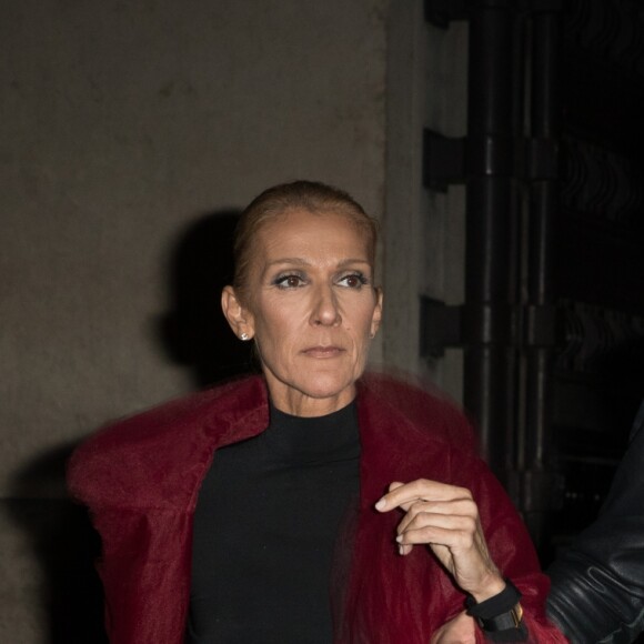 Céline Dion et Pepe Munoz à la sortie du restaurant Girafe à Paris, France, le 27 janvier 2019.