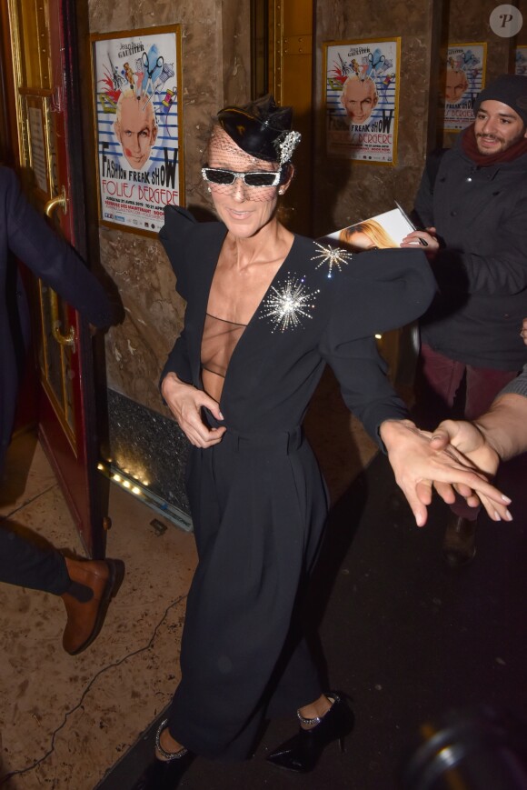 Céline Dion et Pepe Munoz arrivent aux Folies Bergère à Paris le 25 janvier 2019