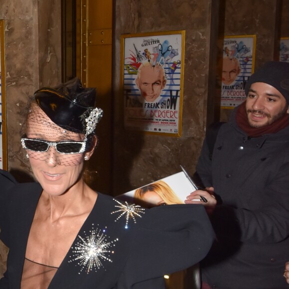 Céline Dion et Pepe Munoz arrivent aux Folies Bergère à Paris le 25 janvier 2019