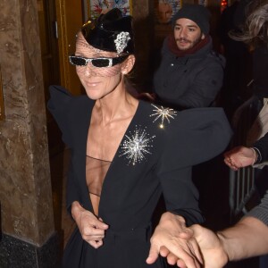 Céline Dion et Pepe Munoz arrivent aux Folies Bergère à Paris le 25 janvier 2019