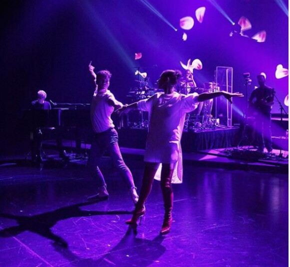 Céline Dion et Pepe Munoz répétent un numéro de danse en juin 2018
