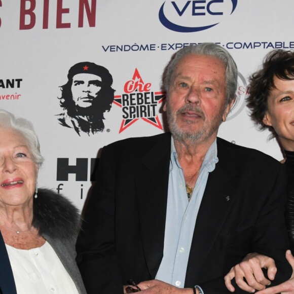 Muriel Robin, Line Renaud, Alain Delon et Anne Le Nen - Avant-première du film "Des gens bien" au cinéma Gaumont-Opéra à Paris le 2 avril 2019. © Coadic Guirec/Bestimage