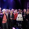 Exclusif - Laurent Baffie, François Morel, Georges Chelon, Bernard Menez, le chanteur Christophe, Michèle Torr, Pierre Douglas, Gérard Darmon, Denise Fabre, Serge Lama, Marcel Amont, Raphaël Mezrahi, Bernard Montiel, Nicoletta, André Bercoff, Gérard Lenorman - Marcel Amont célèbre son 90e anniversaire sur la scène de l'Alhambra à Paris le 2 avril 2019. © Cédric Perrin/Bestimage