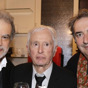 Exclusif - Raphaël Mezrahi, Marcel Amont et François Morel - Marcel Amont célèbre son 90e anniversaire sur la scène de l'Alhambra à Paris le 2 avril 2019. © Cédric Perrin/Bestimage