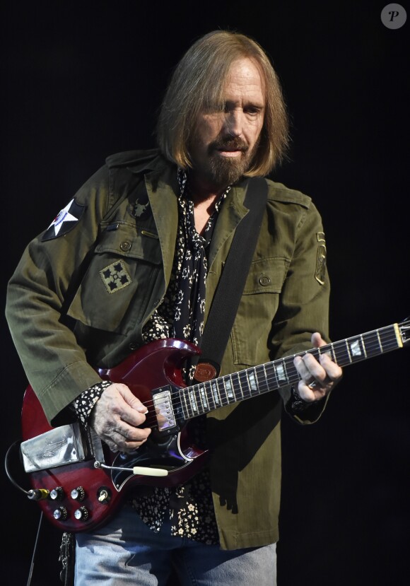 Tom Petty et son groupe Heartbreakers en concert à Chicago. Le 23 août 2014.