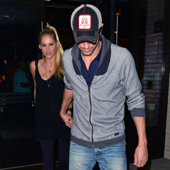 Enrique Iglesias et Anna Kournikova sont allés dîner au Palm Restaurant à Beverly Hills, Los Angeles, le 6 août 2015