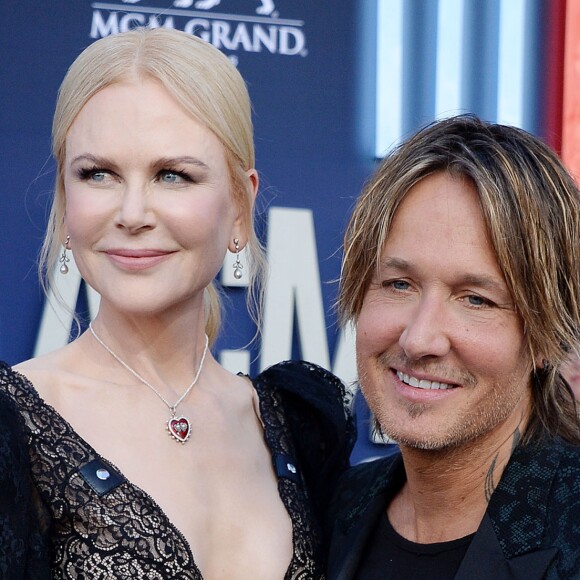 Nicole Kidman et son mari Keith Urban lors de la 54ème cérémonie des Academy of Country Music Awards au MGM Grand Hotel & Casino à Las Vegas, Nevada, Etats-Unis, le 7 avril 2019.