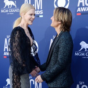 Nicole Kidman et son mari Keith Urban lors de la 54ème cérémonie des Academy of Country Music Awards au MGM Grand Hotel & Casino à Las Vegas, Nevada, Etats-Unis, le 7 avril 2019.