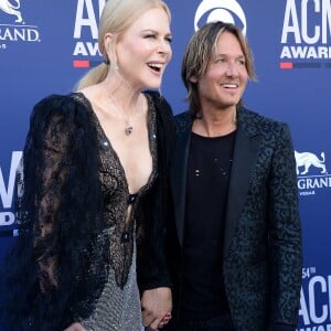 Nicole Kidman et son mari Keith Urban lors de la 54ème cérémonie des Academy of Country Music Awards au MGM Grand Hotel & Casino à Las Vegas, Nevada, Etats-Unis, le 7 avril 2019.